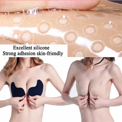 Invisible Strapless Adhesive Stick Bra Strapless Push Up Bras Women Lingerie Seamless Silicone Nipple Covers Bralette Underwear
