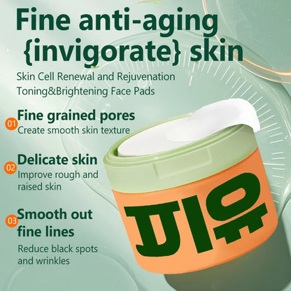 Skincare Anti-Aging, Dark Spot & Wrinkle Minimizing Toner Pads with Snail Mucin, Centella Asiatica, Niacinamide, Peptide Complex