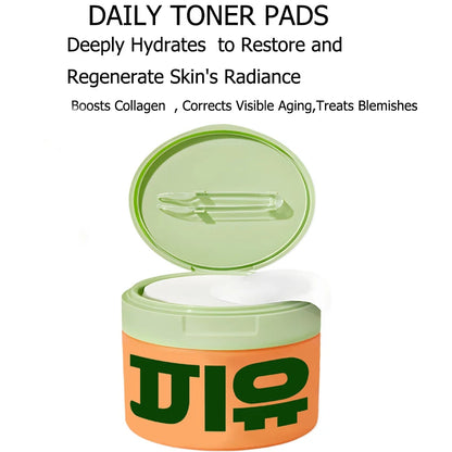 Skincare Anti-Aging, Dark Spot & Wrinkle Minimizing Toner Pads with Snail Mucin, Centella Asiatica, Niacinamide, Peptide Complex