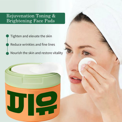 Skincare Anti-Aging, Dark Spot & Wrinkle Minimizing Toner Pads with Snail Mucin, Centella Asiatica, Niacinamide, Peptide Complex